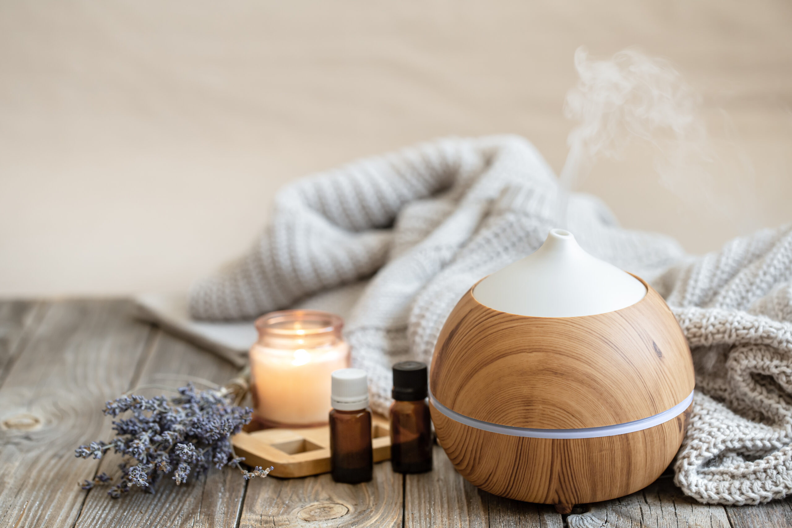Aromaterapia en el hogar, un viaje sensorial hacia la relajación y el equilibrio.